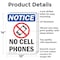 Signmission No Cell Phones, 10 in W x Rectangle, Aluminum OS-2PACK-NS-A-1014-V-14429 - alternate 5
